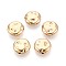 CCB Plastic Beads, Flat Round, Light Gold, 12x4.5mm, Hole: 1.4mm