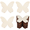 50Pcs Wood Cutouts, Unfinished Wood Pieces, BurlyWood, Butterfly, 60mm long, 50pcs/set