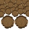 50Pcs Adhesive Wax Seal Stickers, Envelope Seal Decoration, For Craft Scrapbook DIY Gift, Leaf, 30mm