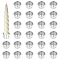 40Pcs Aluminum Candle Cup, for Jar Candle Accessories, Hat Shape, Platinum, 1.8x2.7cm, Inner Diameter: 2cm