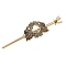 Alloy Hair Sticks, Cloud with Moon, Hair Accessories for Women, Antique Golden, 129x36x50mm