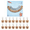 NBEADS 16 Pcs 2 Styles Wood Flower Stitch Markers, Wooden Floral Letters Crochet Stitch Marker Locking Stitch Marker with Lobster Clasp Knitting Crocheting Accessories for Marking Direction Guidelines