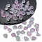Transparent Glass Beads, Lotus, Plum, 6.5x10.5x10mm, Hole: 1.2mm