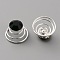 Fashion Iron Spirl Coils Hair Clip, with Glass Rhinestone, Hair Accessories for Women, Emerald, 14x10.5mm