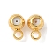 Brass Tube Bails, with Rubber Plug, Round, Rack Plating, Nickel Free, Real 18K Gold Plated, 7.5x5x4mm, Hole: 1.8mm