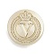 Golden Tone Crown Initial Wax Seal Brass Stamp Heads, for Wax Seal Stamp, Letter V, 25x14.5mm, Hole: 7mm
