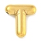 Ion Plating(IP) 304 Stainless Steel Pendants, Balloon Letter Charm, Golden, Letter T, 21x19x5.5mm, Hole: 1.5x2mm