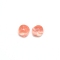 Glass Beads, Nuggets, Half Drilled, for DIY Hair Accessories, Salmon, 13x12x11.5mm, Hole: 1.2mm