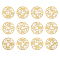 Nickel Decoration Stickers, Metal Resin Filler, Epoxy Resin & UV Resin Craft Filling Material, Golden, 12 Chinese Zodiac Signs, 40x40mm, 12pcs/set