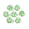 Frosted Handmade Lampwork Beads, Round with Dot, Pale Green, 11.5~12mm, Hole: 0.9~1.6mm