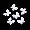 Opaque Acrylic Beads, Butterfly, White, 17.5x21x6mm, Hole: 1.8mm, about 415pcs/500g