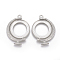 Rotatable Alloy Pendant Cabochon Settings, Open Back Bezel, Tellurion, Platinum, Tray: 25mm, 41.5x31x5mm, Hole: 2.5mm