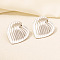 Stylish 304 Stainless Steel Heart Stud Earrings for Women
