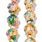 Synthetic Turquoise Dyed Beads Strands, Fuel Injection Effect, Sea Turtle, Colorful, 17~18x14~14.5x7mm, Hole: 1.6mm, about 21~22pcs/strand, 13.39''~14.17''(34~36cm)