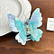 Butterfly Acrylic Claw Hair Clips, Hair Accessories for Women & Girls, Cyan, 62mm