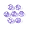 Frosted Handmade Lampwork Beads, Round with Dot, Medium Purple, 11.5~12mm, Hole: 0.9~1.6mm