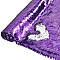PVC Reversible Sequin Fabric, for Dress Performance Stage, Purple, 1500~1520x0.7mm