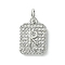 Rack Plating Brass Micro Pave Clear Cubic Zirconia Charms, Long-Lasting Plated, Lead Free & Cadmium Free, Rectangle with Letter Pattern, with Jump Ring, Platinum, Letter R, 14x9.5x2mm, Hole: 3mm