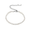 Sterling Silver & Freshwater Pearl Beaded Bracelets for Women, White, 5-7/8 inch(15cm)