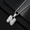Brass Micro Pave Clear Cubic Zirconia Chunky Initial Pendant Necklaces, Platinum, Letter N, 19.69 inch(50cm)