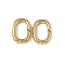 Brass Spring Gate Rings, Oval, Golden, 17.5x12x3.5mm
