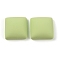 Resin Cabochons, Square, Light Green, 15.5x15x7mm
