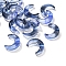 20Pcs Gradient Color Handmade Lampwork Beads, Moon, Marine Blue, 16.5x13x5.5mm, Hole: 1mm, 20pcs/set