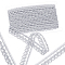 Polyester Shell Shape Lace Ribbon, Wave Edge Lace Trim, Clothes Accessories, Flat, Light Grey, 1-1/8 inch(27mm)