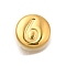 PVD Vacuum Plating 201 Stainless Steel Beads, Flat Round with Number 6, Golden, 7x3.5mm, Hole: 1.5mm