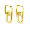 304 Stainless Steel Hoop Earrings for Women, Real 18K Gold Plated, 30x12mm