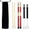 Drum Sticks Set,1 Pair 5A Maple Wood Drum Sticks,1 Pair Retractable Drum Steel Wire Brushes and 1 Pair Bamboo Rods Drum Brushes, with Portable Storage Bag, Colorful, 32.5~40.5x1.5~2.7mm, 3pcs/set