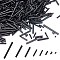 64G 8 Styles Glass Bugle Beads Sets, Black, 2~30x0.8~2.5mm, Hole: 0.5~1mm, 8g/style