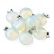 Opalite Pendants, with 201 Stainless Steel Finding, Flat Round, 24x20x7mm, Hole: 4x7mm