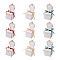 30 Sets 3 Colors Chair Shape Romantic Wedding Candy Box, with Ribbon and Resin Pearl, Mixed Color, Finished Product: 6.5x6.5x14.9cm, 10 Sets/color