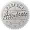 CRASPIRE 408pcs 2 Inch Perfect Attendance Silver Foil Stickers Stars Silver Embossed Envelope Seals Stickers Round Self Adhesive Stickers Medal Decoration Label for Graduation Gift Packaging