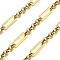 Ion Plating(IP) 304 Stainless Steel Oval Link Chains, Unwelded, with Spool, Polished, Real 18K Gold Plated, 14x4.5x1.5mm