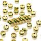 Brass Grade A Rhinestone Spacer Beads, Wavy Edge, Rondelle, Nickel Free, Golden, Peridot, 8x3.8mm, Hole: 1.5mm