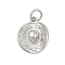 Brass Charms, Hat, with Jump Ring, Cadmium Free & Lead Free, Rack Plating, Long-Lasting Plated, Platinum, 14.5x12x4mm, Hole: 3.6mm