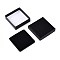 Cardboard Jewelry Boxes, for Pendant & Earring & Ring, with Sponge Inside, Square, Black, 8.8x8.8x2.8cm