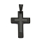 Ion Plating(IP) 304 Stainless Steel Pendants, Cross, Black, 31x22x2mm, Hole: 5x8mm