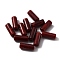 Acrylic Beads, Tube, Imitation Stone, Column, Dark Red, 20x8mm, Hole: 2mm
