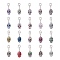 2 Sets Alloy Enamel Pendant Decoration, with Zinc Alloy Lobster Claw Clasps, Skull, Mixed Color, 39~40mm
