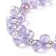 Bracelet perlé en forme de larme de verre bling pour femme BJEW-JB08991-5