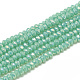 Electroplate Opaque Solid Color Glass Beads Strands EGLA-Q112-B05-1