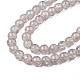 Hebras de perlas de vidrio craquelado translúcido CCG-T003-01I-3