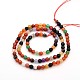Dyed Faceted Round Natural Agate Beads Strands G-E302-078D-4mm-2