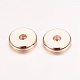 Real Rose Gold Plated Brass Spacer Beads KK-E702-21RG-NF-1