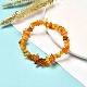 Bracelet extensible en perles d'ambre naturel pour enfant BJEW-JB06819-01-2