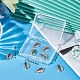 Beebeecraft 10 pièces/boîte breloques à maillons en forme de coquillage en zircone cubique en laiton plaqué or 18 carats connecteurs ovales de plage océan connecteur à double boucle pour la fabrication de bijoux collier bracelet KK-BBC0003-33-7