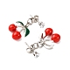 Серьги-гвоздики с эмалью из вишневого сплава EJEW-JE06633-5